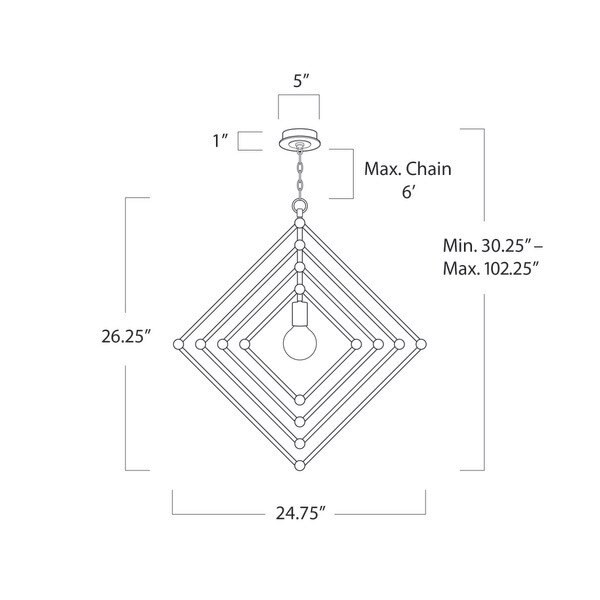 Selena Chandelier Square Small